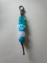 Load image into Gallery viewer, Blue Gummy Bear Beaded Keychain