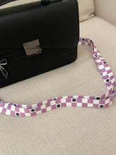 Load image into Gallery viewer, 1 “ Wide Purple Checker Bag Strap