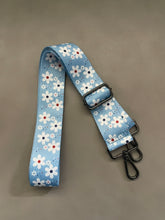 Load image into Gallery viewer, Blue Daisy Bag Strap