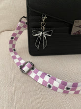 Load image into Gallery viewer, 1 “ Wide Purple Checker Bag Strap