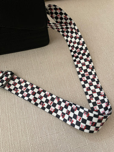 Checkered Cherry Bag Strap