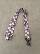 Load image into Gallery viewer, 1 “ Wide Purple Checker Bag Strap