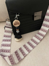 Load image into Gallery viewer, Neutral Lightning Bolt Striped Bag Strap