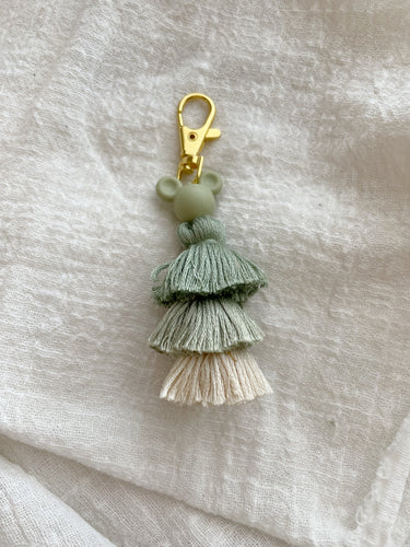 Sage M mouse Tassel Keychain